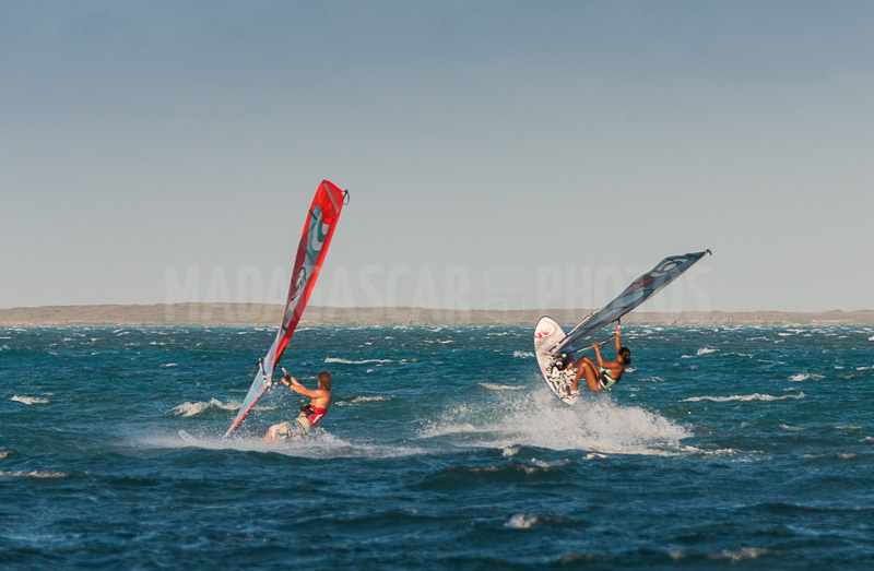 Windsurfers in the Emerald Sea in Diego Suarez (Antsiranana)
