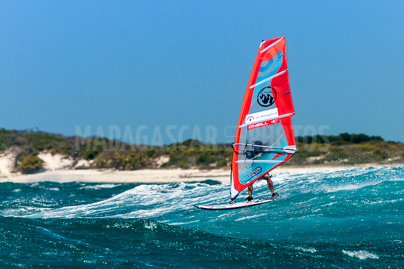 Windsurfer in the Emerald Sea in Diego Suarez (Antsiranana)